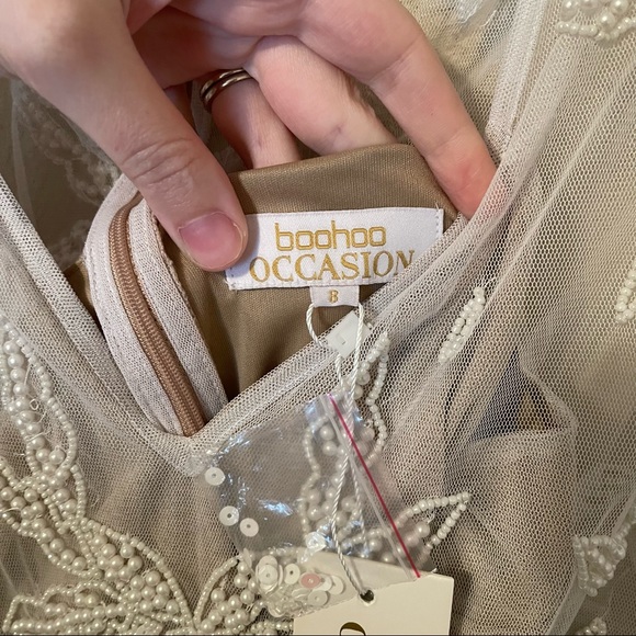 Boho Occasion Wedding Bridesmaid Hand Embellished Kimono Mesh Maxi - Picture 7 of 10